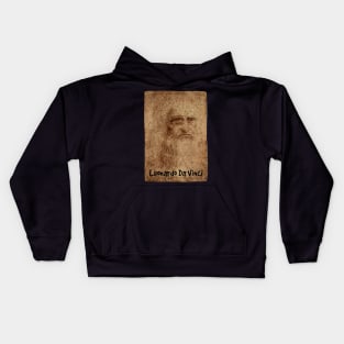 Self Portrait Leonardo Da Vinci High Renaissance Artist Kids Hoodie